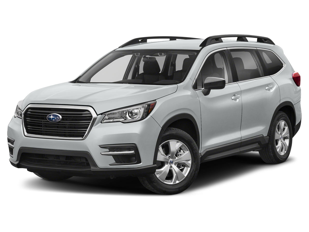 2019 Subaru Ascent Base in Ice Silver Metallic — front three-quarter view