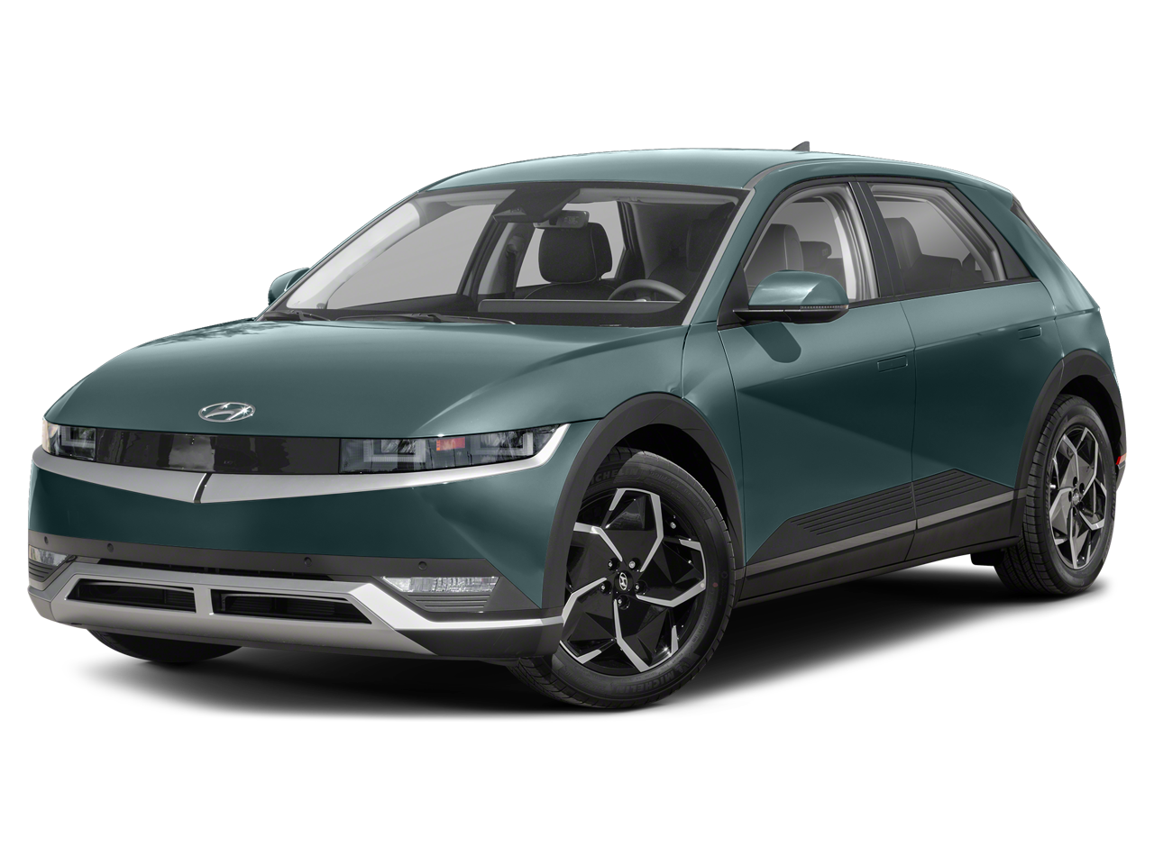 2024 Hyundai IONIQ 5 SEL in Digital Teal — front three-quarter view
