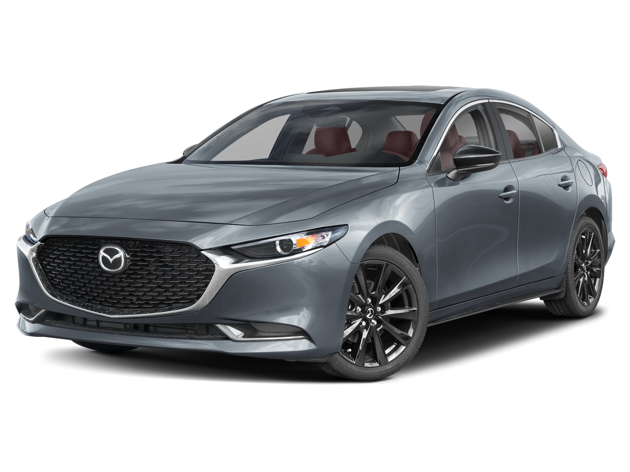 2024 Mazda Mazda3 2.5 S Carbon Edition in Polymetal Gray Metallic — front three-quarter view