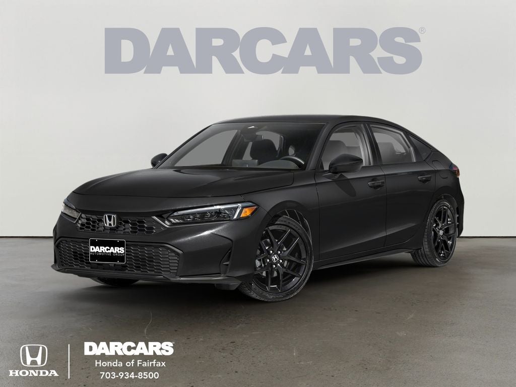 2026 Honda Civic Sport in Crystal Black Pearl — front three-quarter view