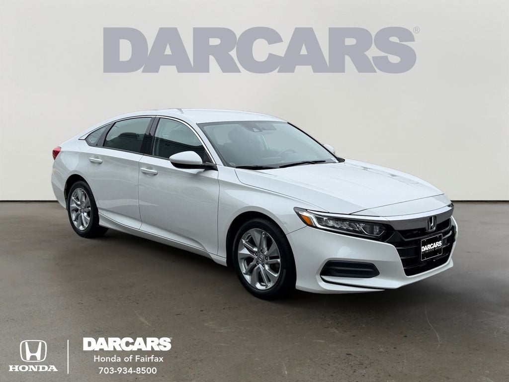 2018 Honda Accord LX in White — front three-quarter view