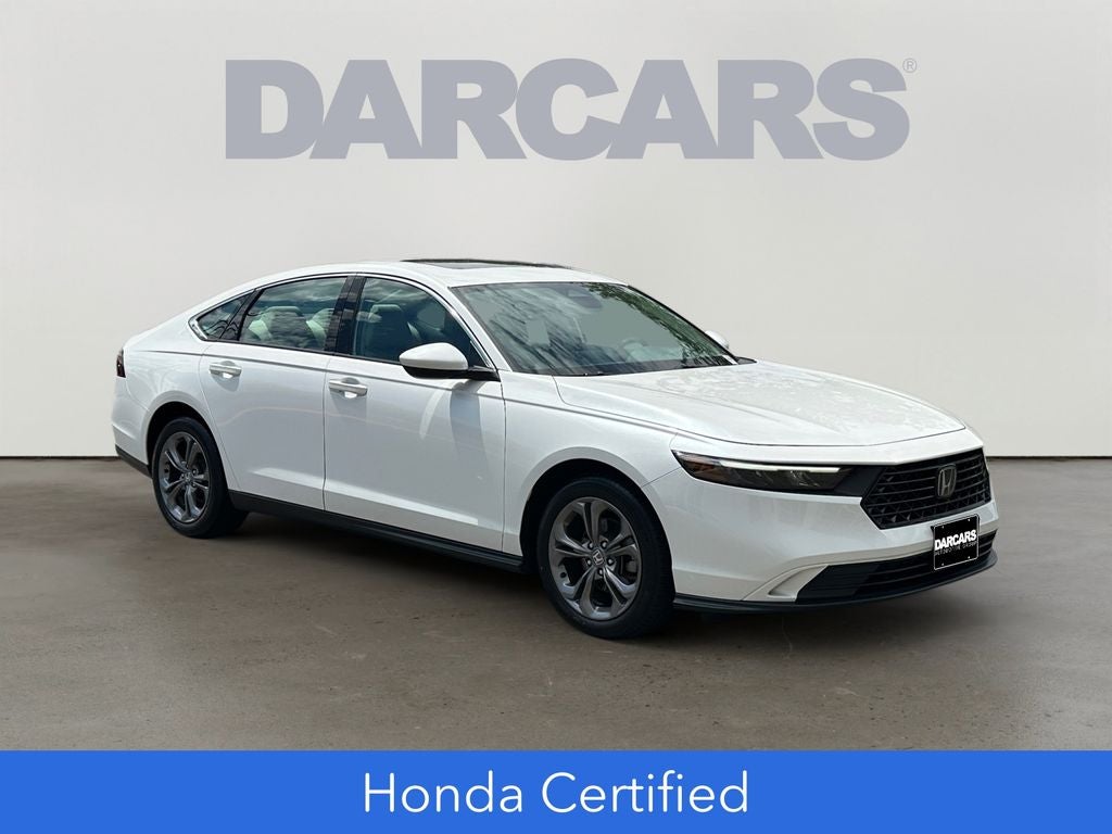 2024 Honda Accord EX in Platinum White Pearl — front three-quarter view