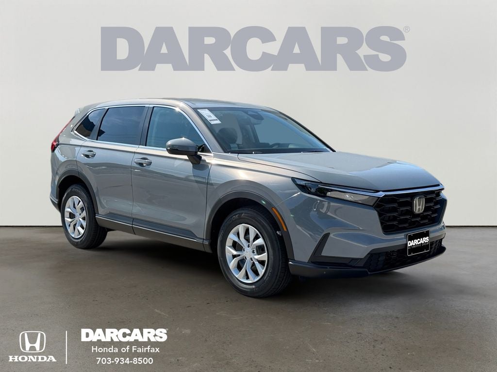 2026 Honda CR-V LX in Urban Gray Pearl — front three-quarter view