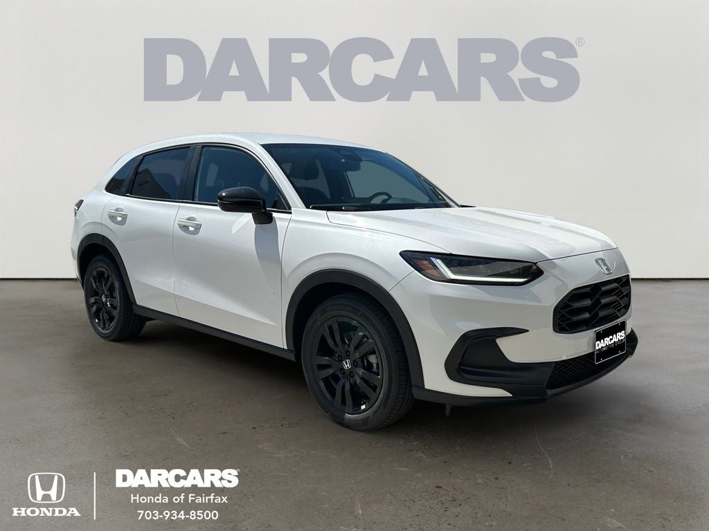 2026 Honda HR-V Sport in Platinum White Pearl — front three-quarter view