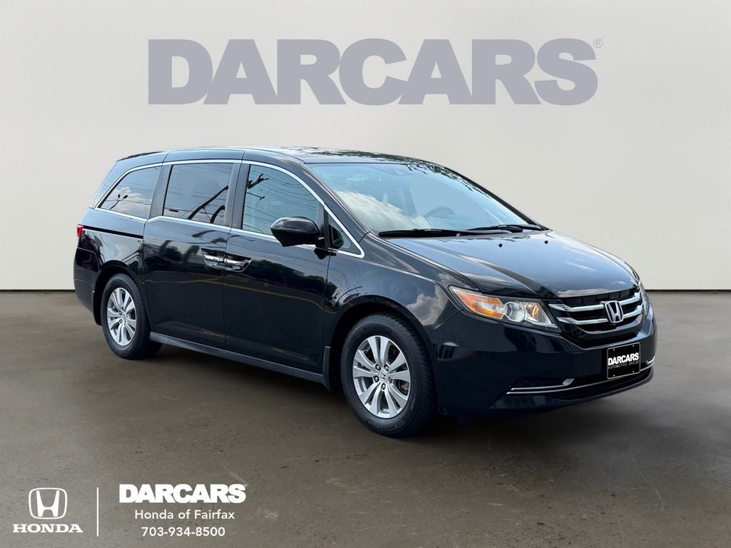 2016 Honda Odyssey EX-L in Black — front three-quarter view