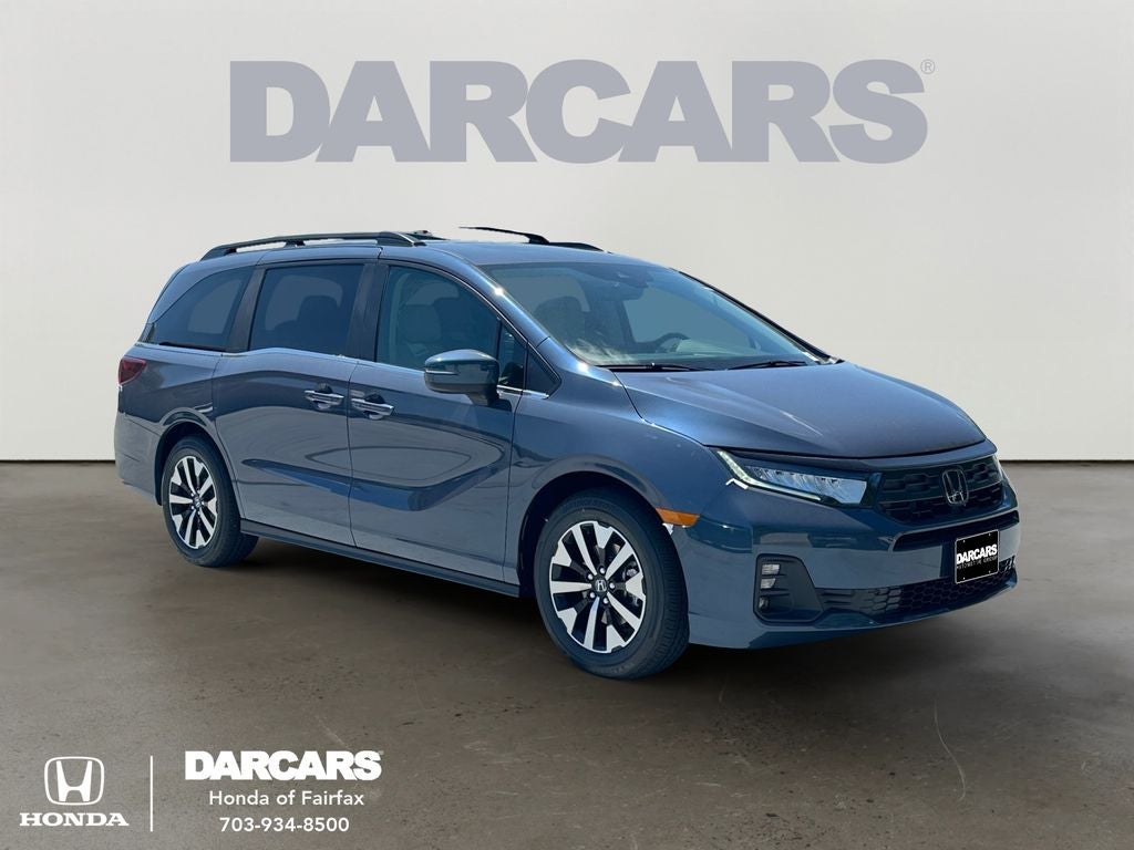 2026 Honda Odyssey EX-L in Smoke Blue Pearl — front three-quarter view