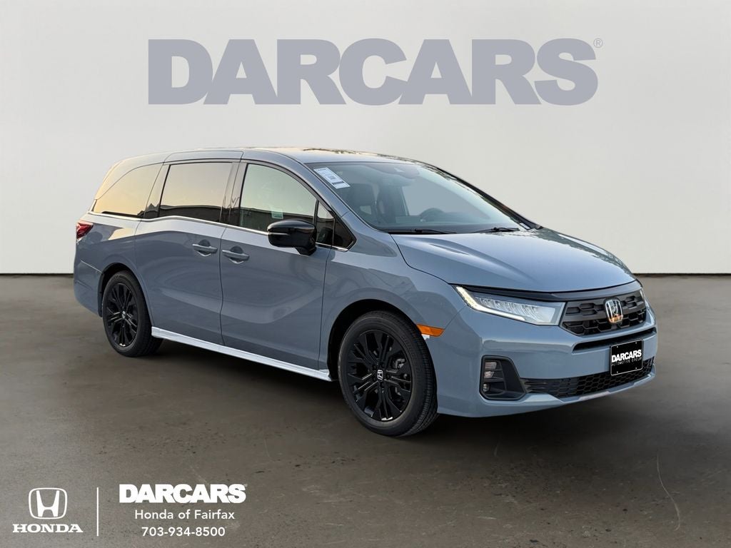 2026 Honda Odyssey Sport-L in Sonic Gray Pearl — front three-quarter view