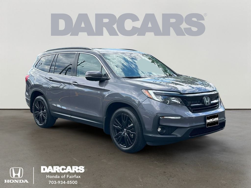 2022 Honda Pilot Special Edition in Modern Steel Metallic — front three-quarter view