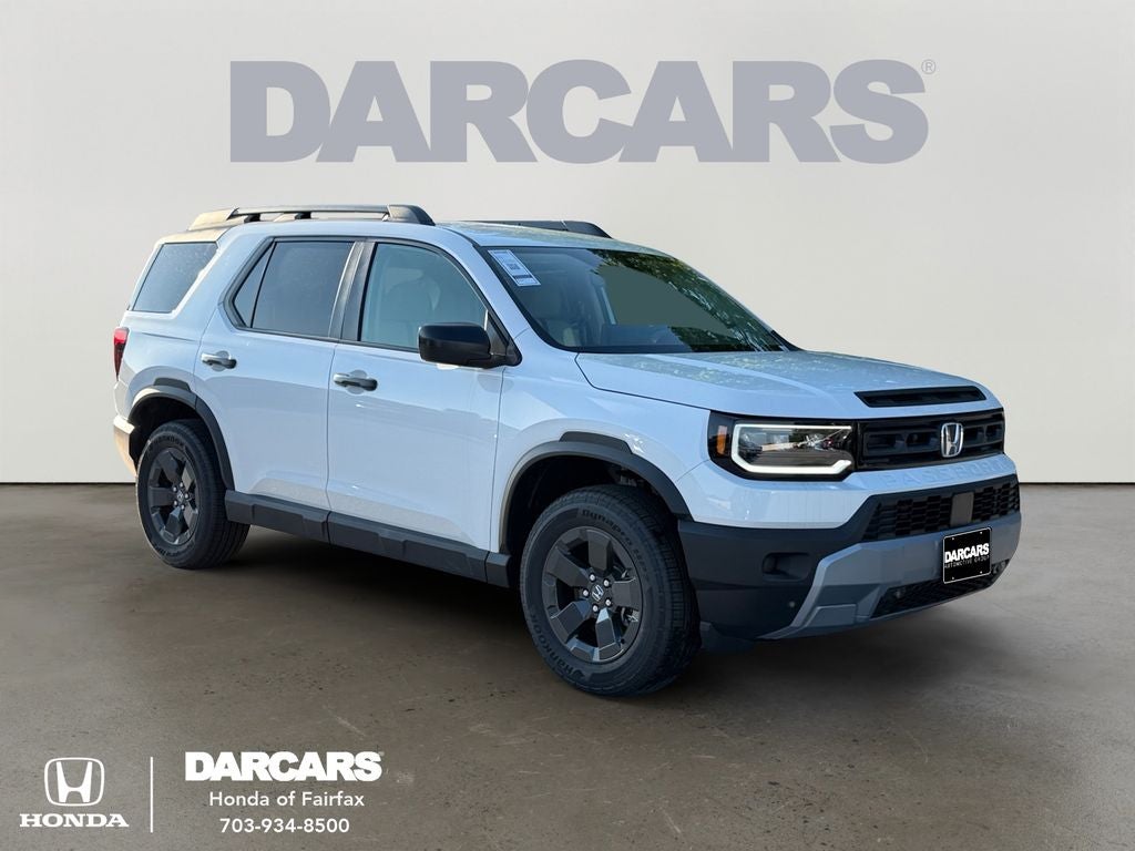 2026 Honda Passport RTL in Platinum White Pearl — front three-quarter view
