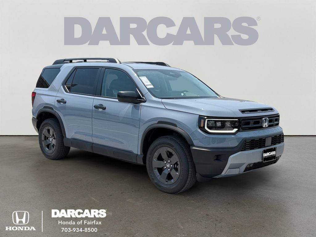 2026 Honda Passport RTL in Sonic Gray Pearl — front three-quarter view