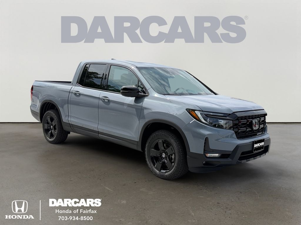 2026 Honda Ridgeline Black Edition in Sonic Gray Pearl — front three-quarter view