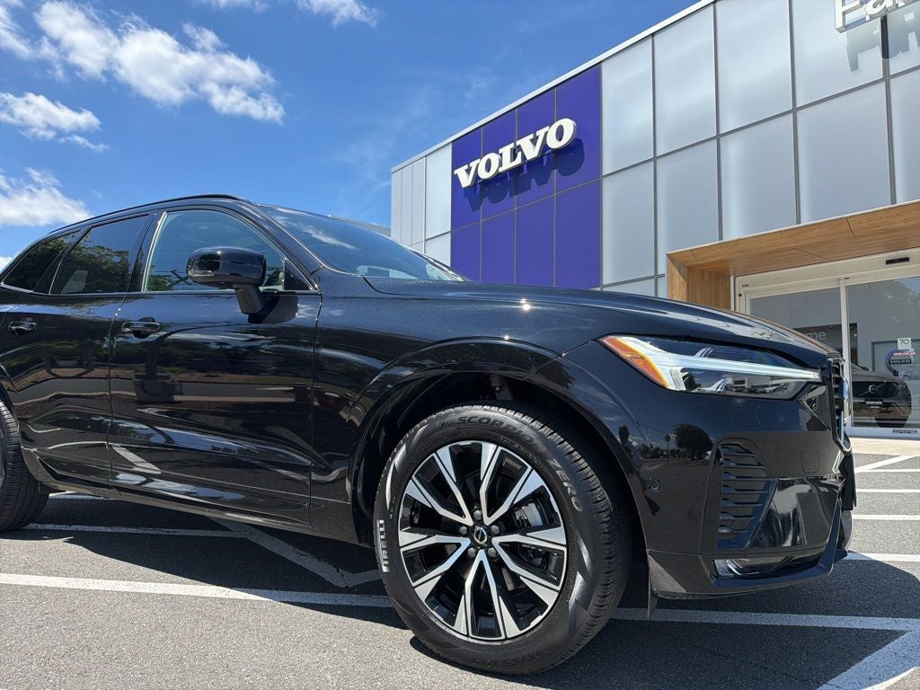2025 Volvo XC60 B5 Plus Volvo Certified in Onyx Black Metallic — front three-quarter view